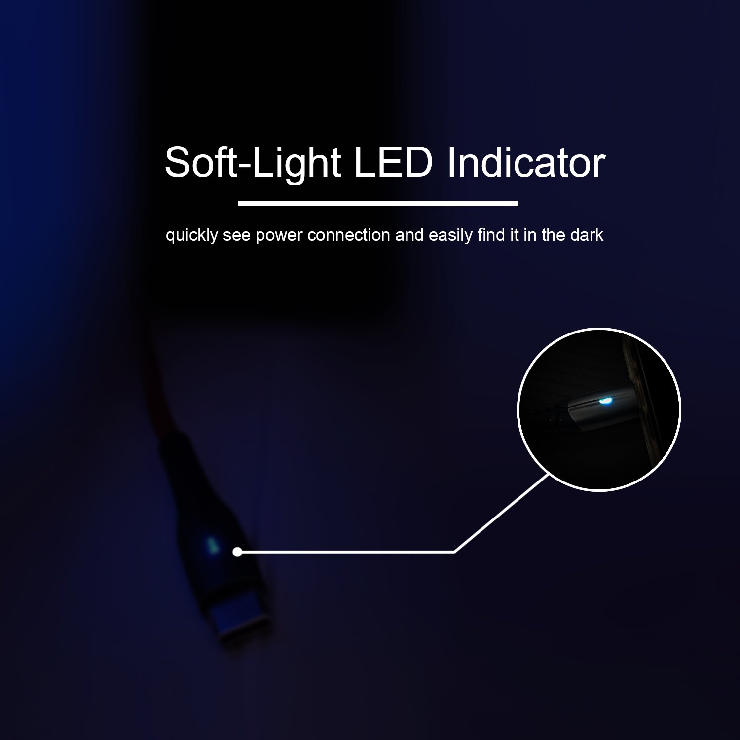 led zinc alloy fast charging cable