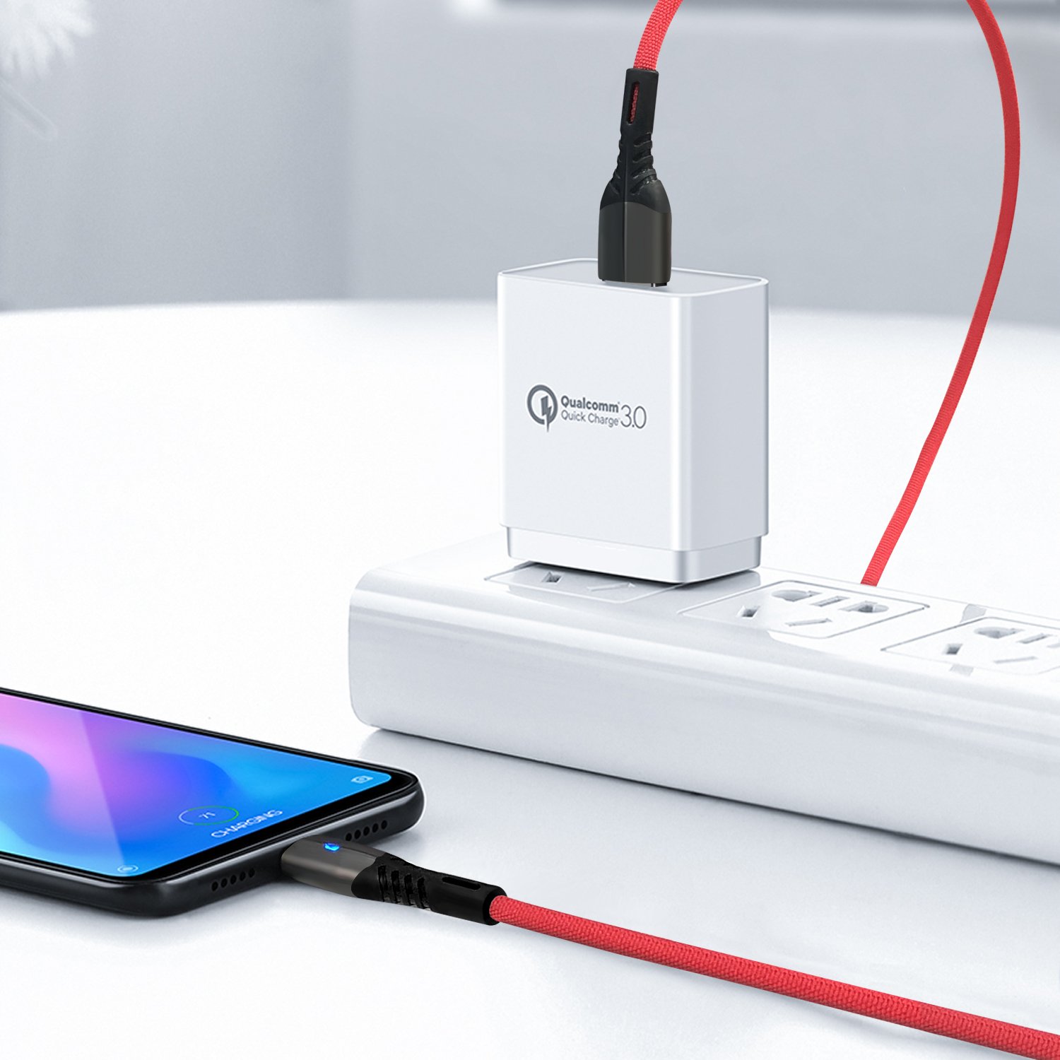 led zinc alloy fast charging cable