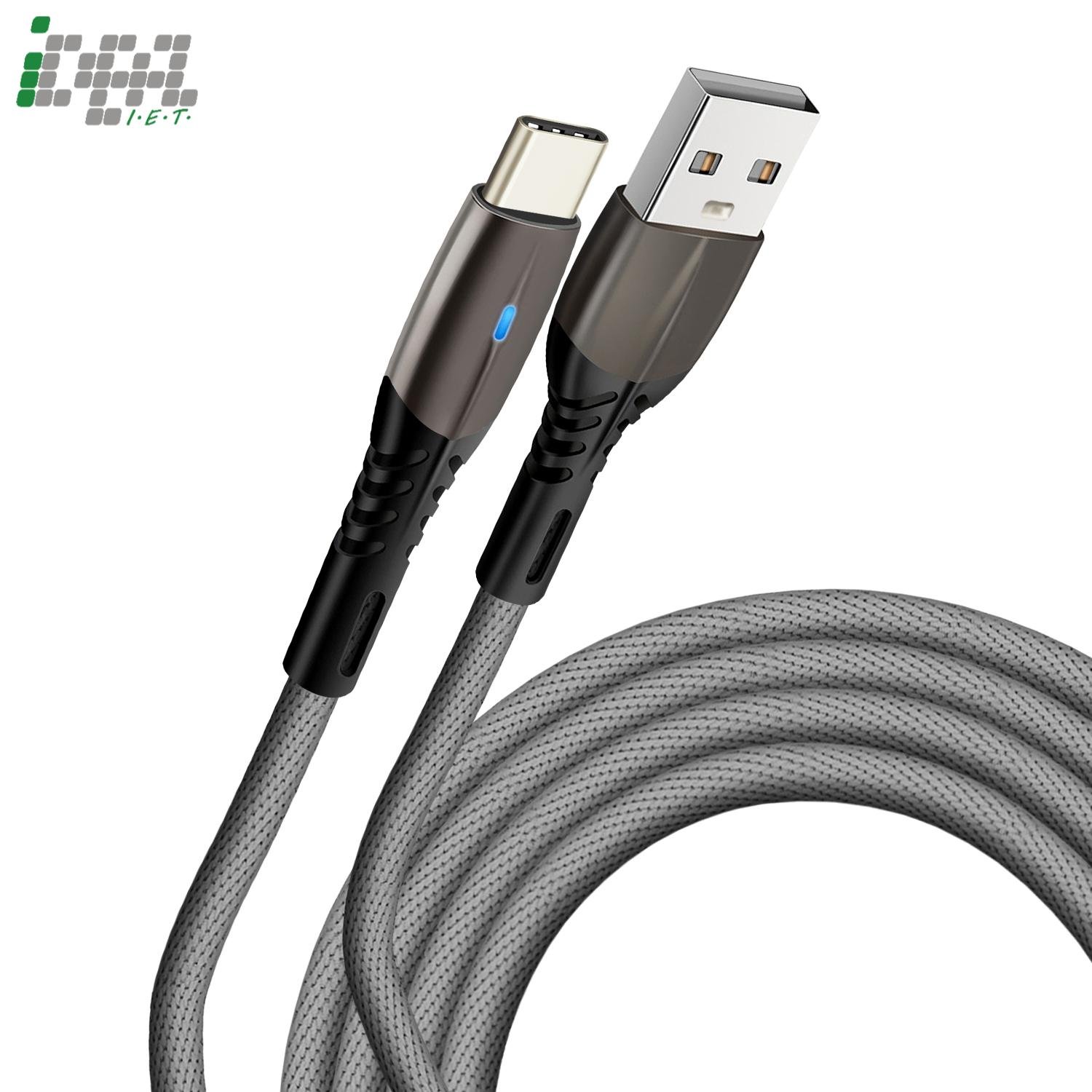 led zinc alloy fast charging cable