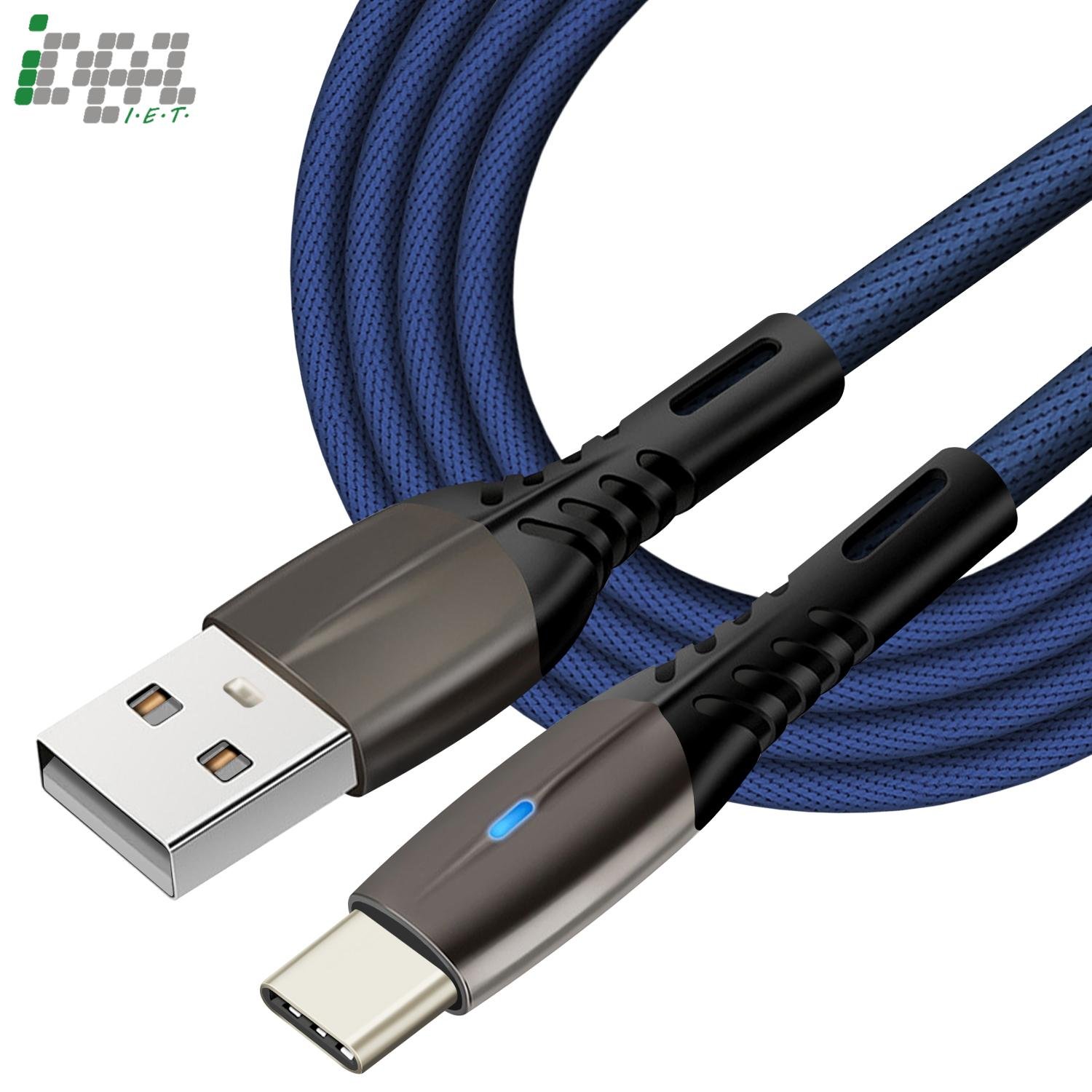 led zinc alloy fast charging cable