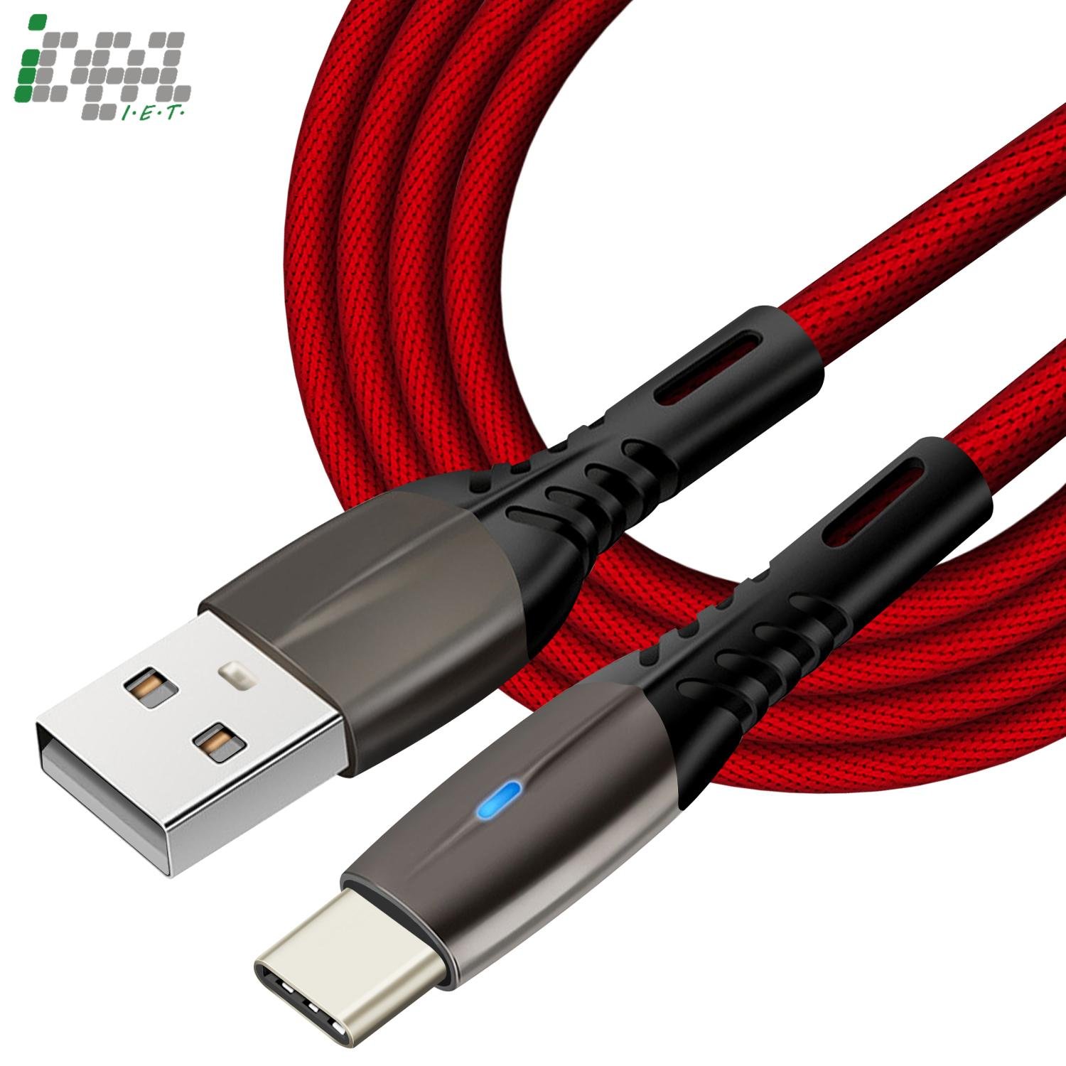led zinc alloy fast charging cable