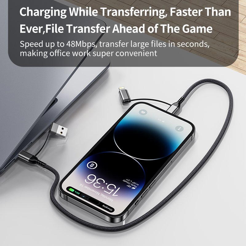 100w 2 in 2 usb cable