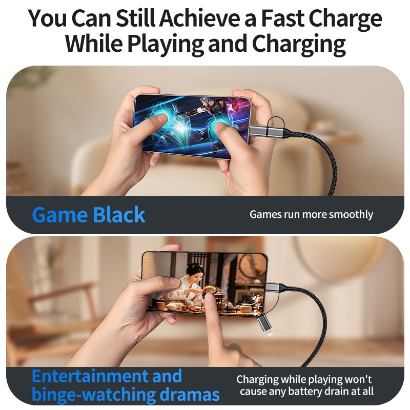 100w 2 in 2 usb cable