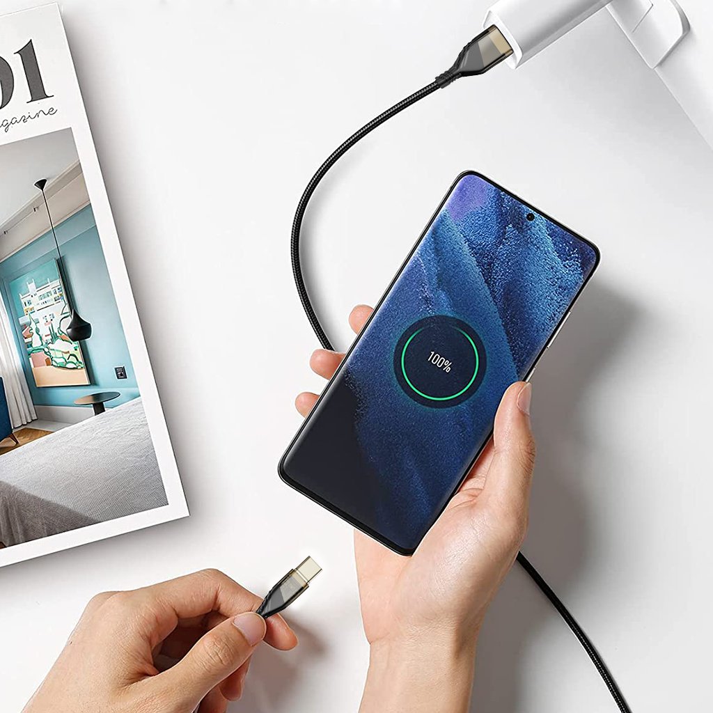 60w transparent gold foil usb cable