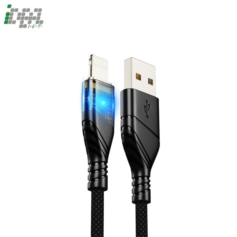 60w transparent gold foil usb cable